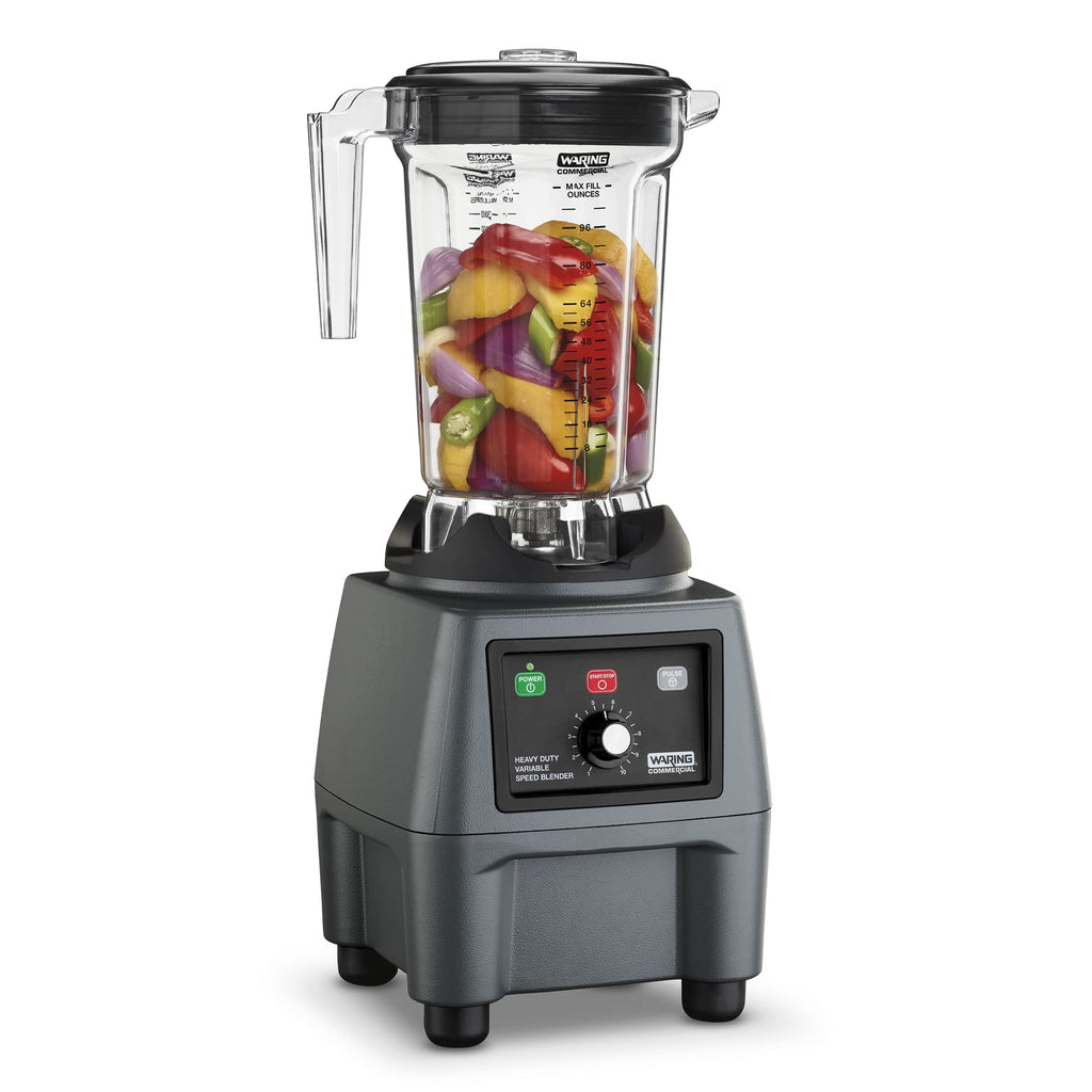 Waring Commercial CB15 Ultra Heavy Duty 3.75 HP Blender, Electric Touchpad Controls with Stainless Steel 1 Gallon Container, 120V, 5-15 Phase Plug,Black