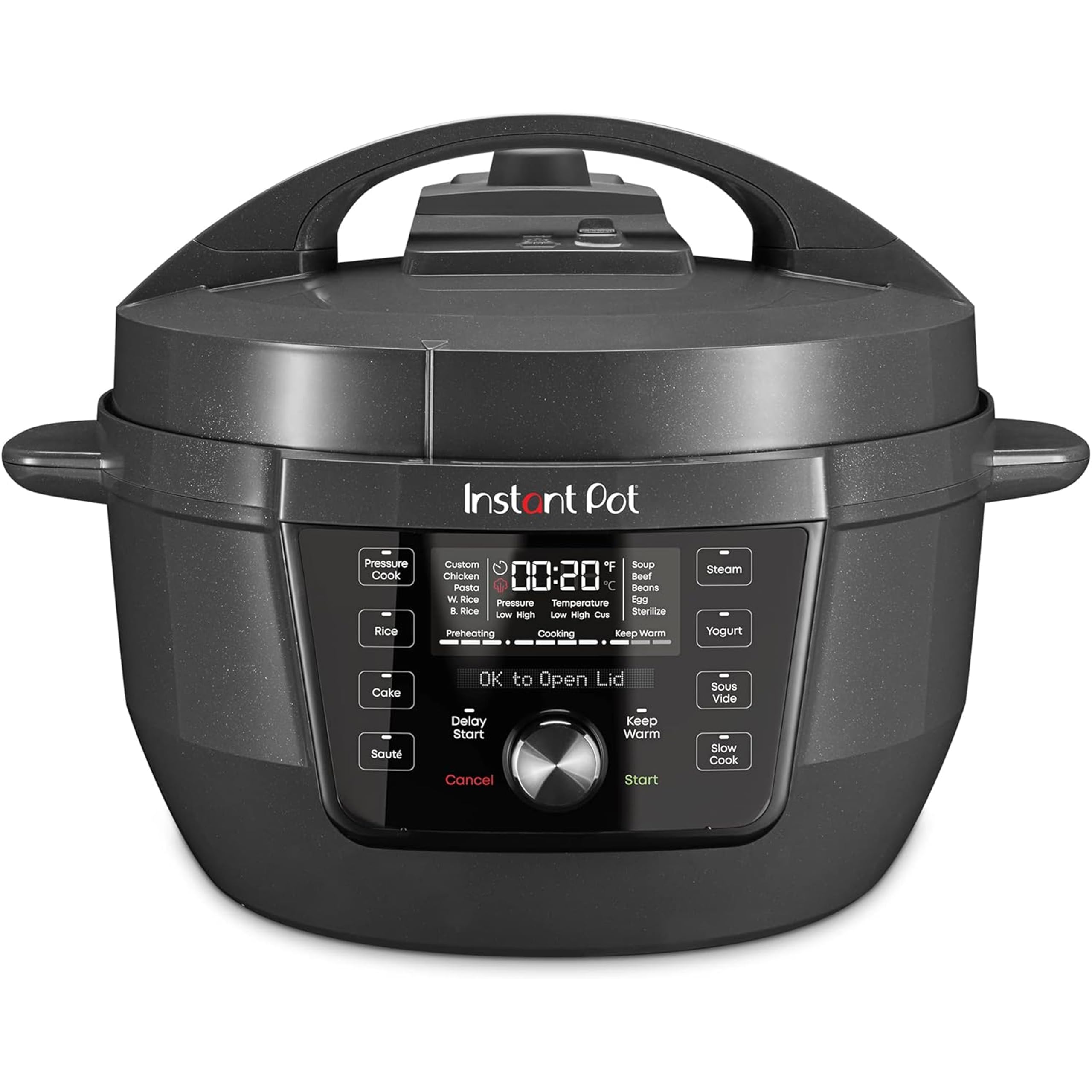 Instant Pot Pro (8 QT) 10-in-1 Pressure Cooker, Slow Cooker, Rice/Grain Cooker, Steamer, Sauté, Sous Vide, Yogurt Maker, Sterilizer, and Warmer, Includes App with Over 800 Recipes, Black