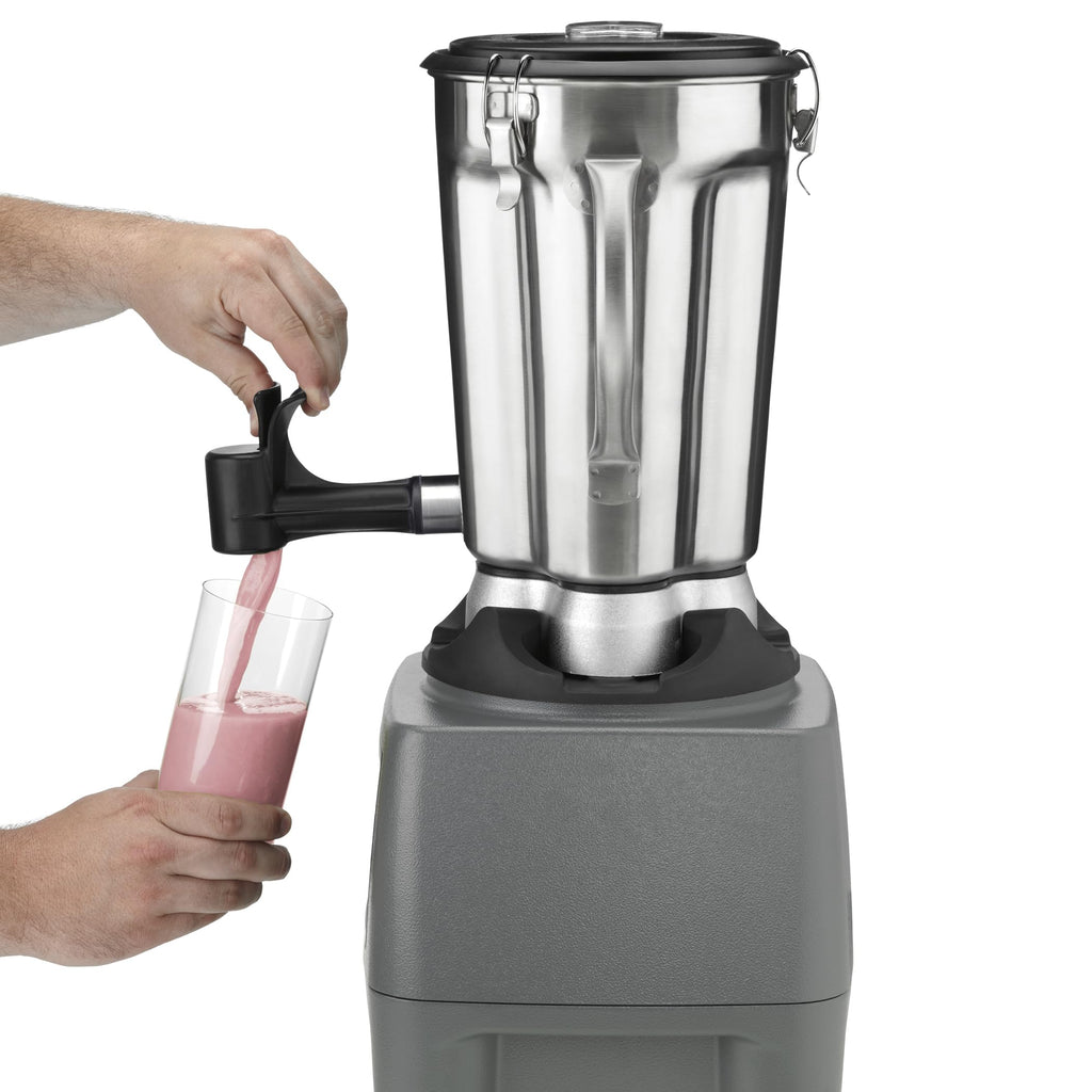 Waring Commercial CB15 Ultra Heavy Duty 3.75 HP Blender, Electric Touchpad Controls with Stainless Steel 1 Gallon Container, 120V, 5-15 Phase Plug,Black