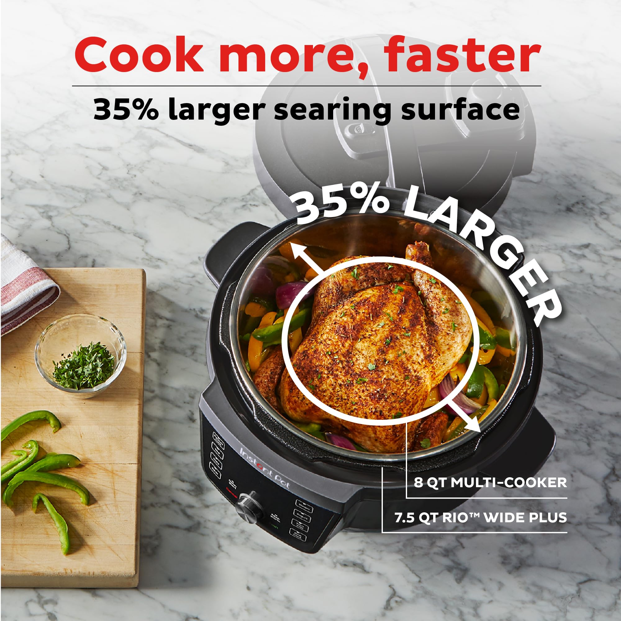 Instant Pot Pro (8 QT) 10-in-1 Pressure Cooker, Slow Cooker, Rice/Grain Cooker, Steamer, Sauté, Sous Vide, Yogurt Maker, Sterilizer, and Warmer, Includes App with Over 800 Recipes, Black