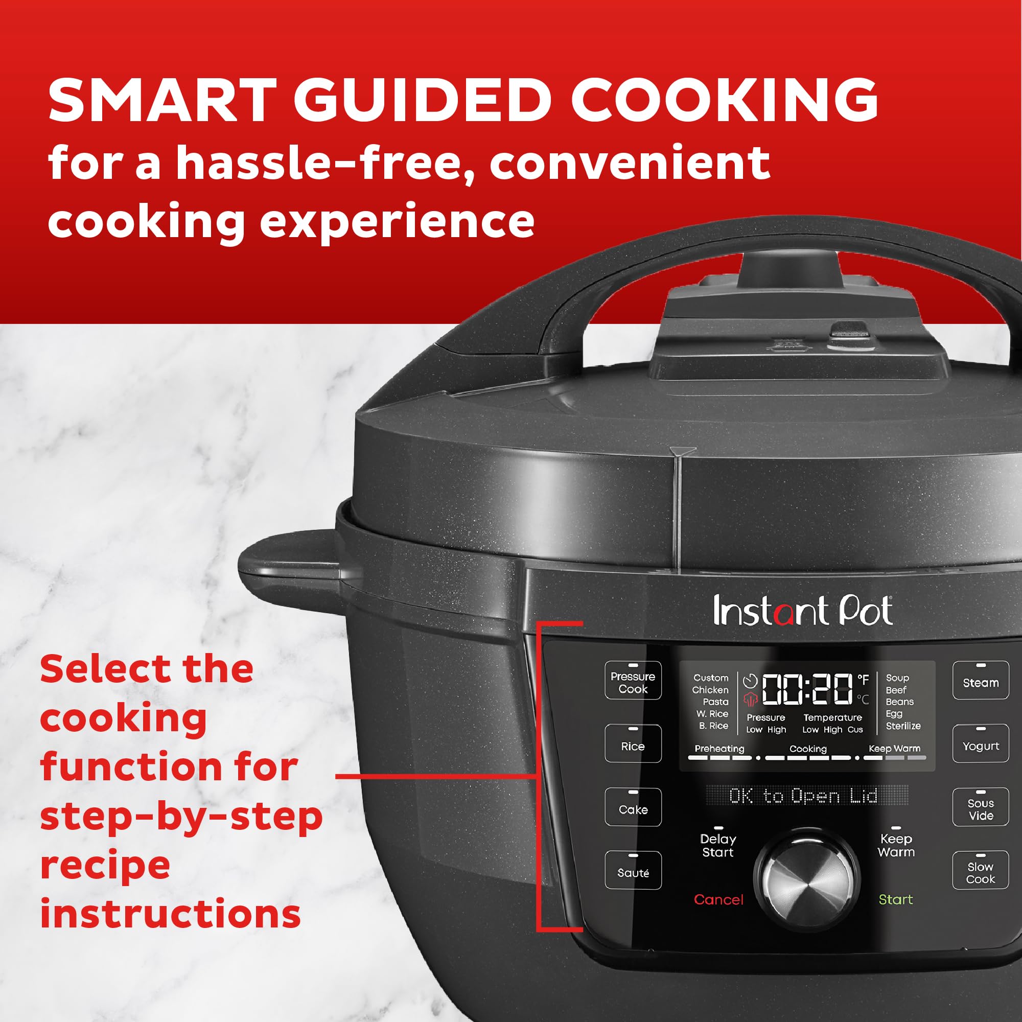 Instant Pot Pro (8 QT) 10-in-1 Pressure Cooker, Slow Cooker, Rice/Grain Cooker, Steamer, Sauté, Sous Vide, Yogurt Maker, Sterilizer, and Warmer, Includes App with Over 800 Recipes, Black