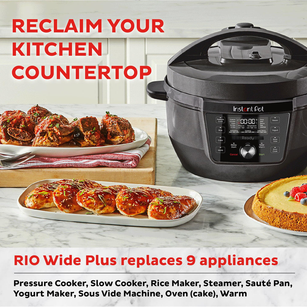 Instant Pot Pro (8 QT) 10-in-1 Pressure Cooker, Slow Cooker, Rice/Grain Cooker, Steamer, Sauté, Sous Vide, Yogurt Maker, Sterilizer, and Warmer, Includes App with Over 800 Recipes, Black